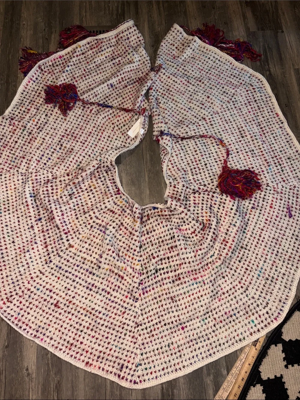 Anthropologie 100 wool NWT tree skirt